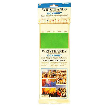 Solid Green Wristband 100pcs Costumes & Apparel - Party Centre - Party Centre