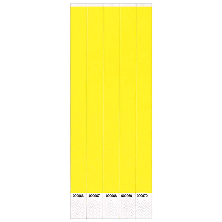 Solid Yellow  Wristband 100pcs Costumes & Apparel - Party Centre