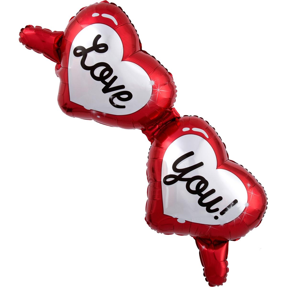 Heart Shaped Glasses SuperShape Foil Balloon 38x15in Balloons & Streamers - Party Centre - Party Centre