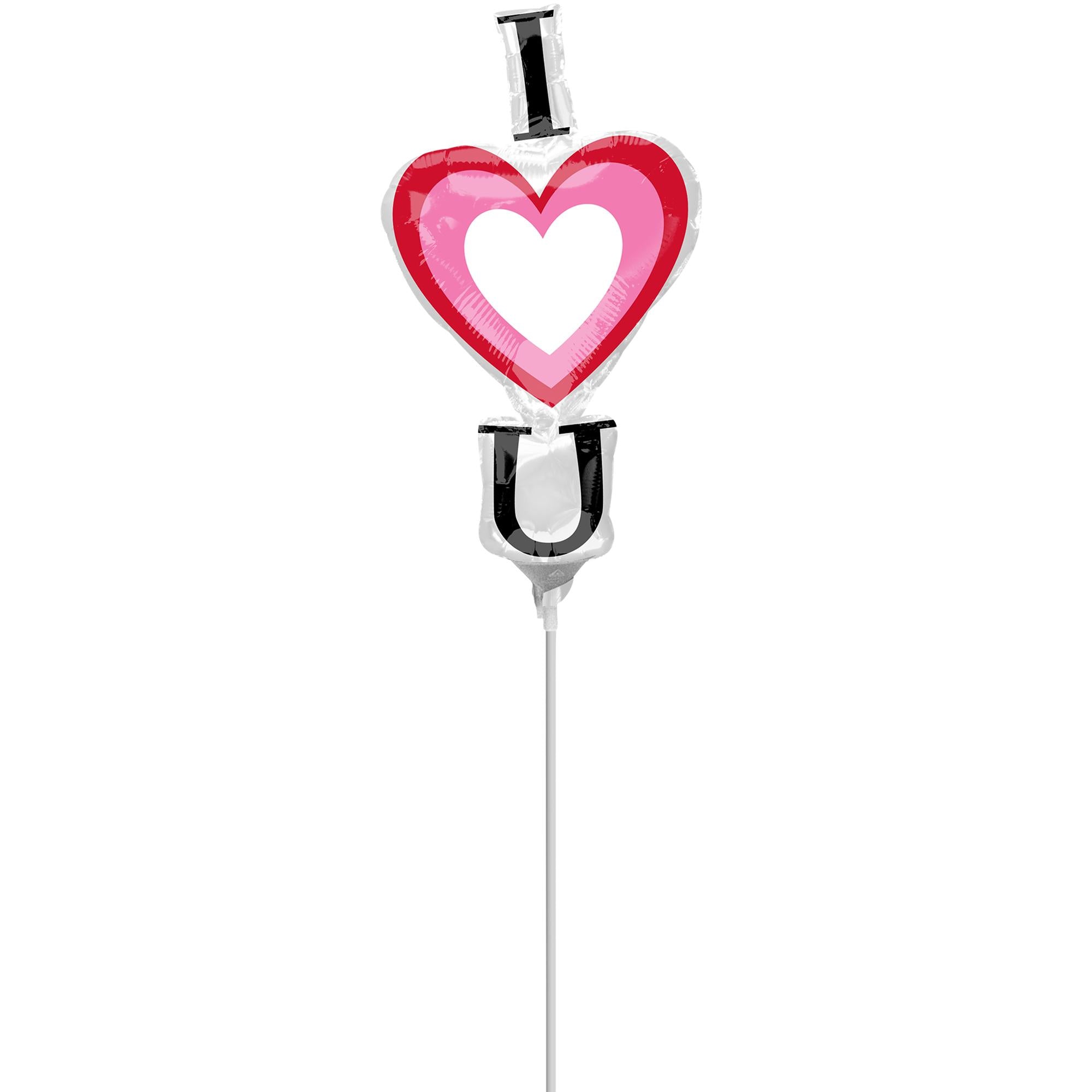 Vertical I Heart You Mini Shape Balloon Balloons & Streamers - Party Centre - Party Centre