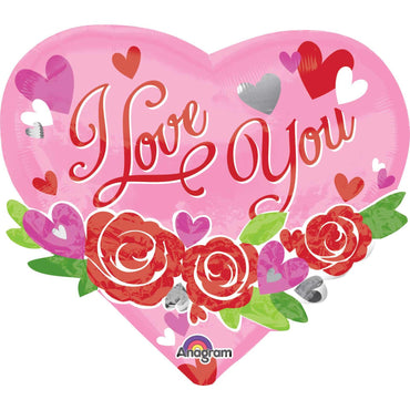 I Love You Garland Multi Balloon 55x50cm Balloons & Streamers - Party Centre - Party Centre