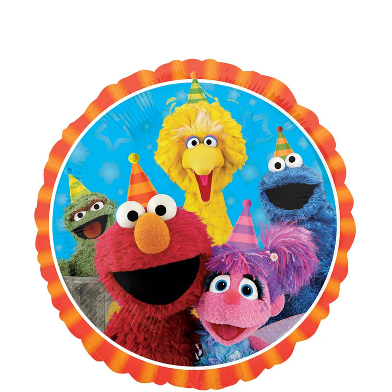 بالون فويل بتصميم شخصيات افتح يا سمسم المرحة مقاس 43 ×43 سم