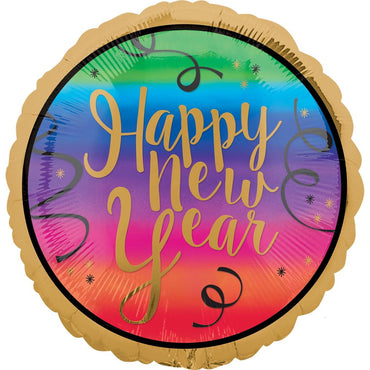 Colorful New Year Foil Balloon 45cm Balloons & Streamers - Party Centre - Party Centre