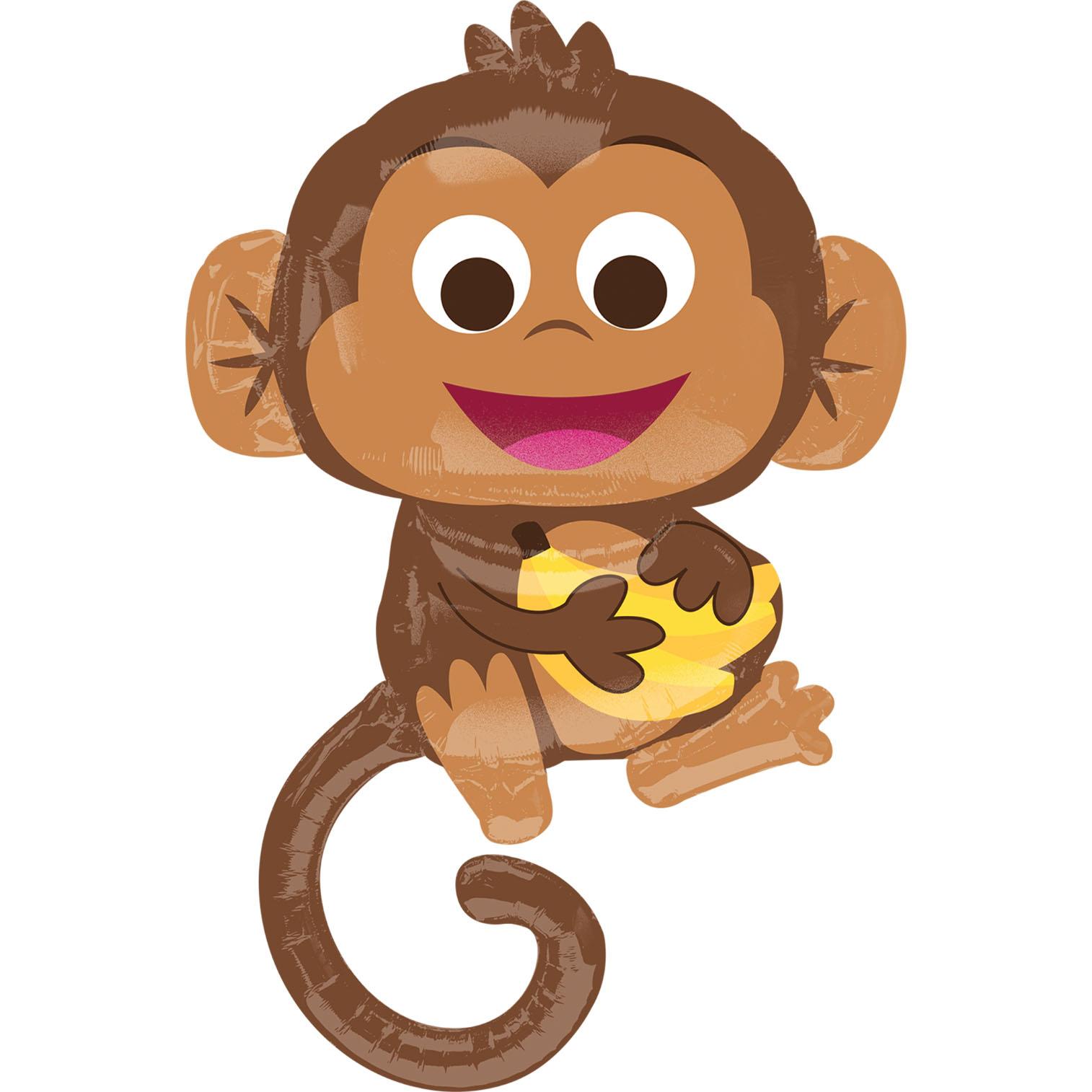 Happy Monkey SuperShape 25x36in Balloons & Streamers - Party Centre - Party Centre