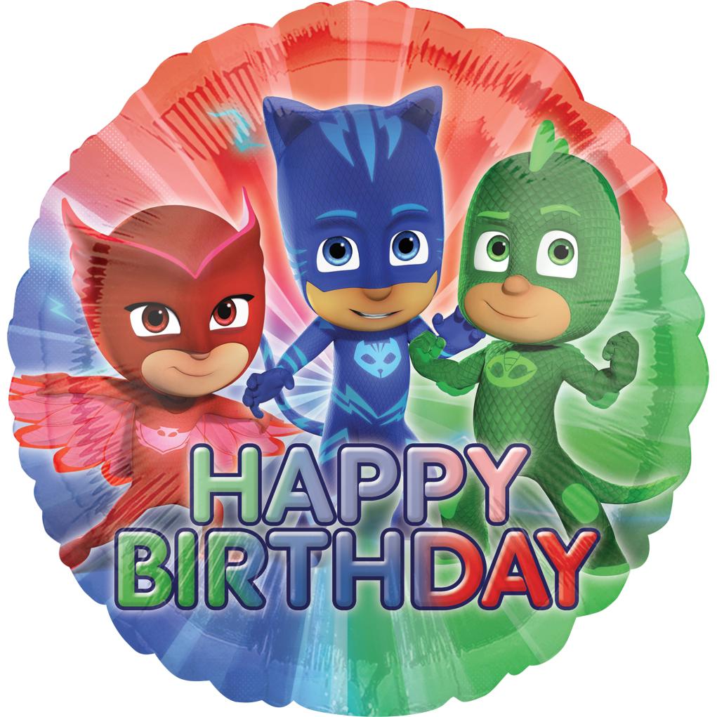 PJ Masks Happy Birthday Foil Balloon 45cm Balloons & Streamers - Party Centre - Party Centre