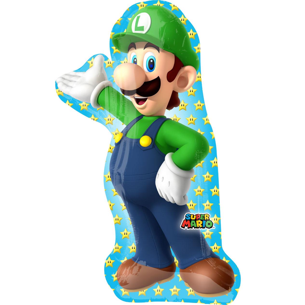 Luigi SuperShape Foil Balloon  20x38in Balloons & Streamers - Party Centre - Party Centre