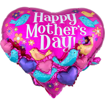Mothers Day Bird Garland Multi Balloon 22x20in Balloons & Streamers - Party Centre - Party Centre
