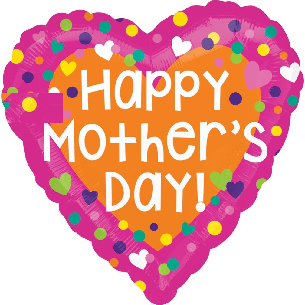 Happy Mother's Day Dots Foil Balloon 45cm Balloons & Streamers - Party Centre - Party Centre