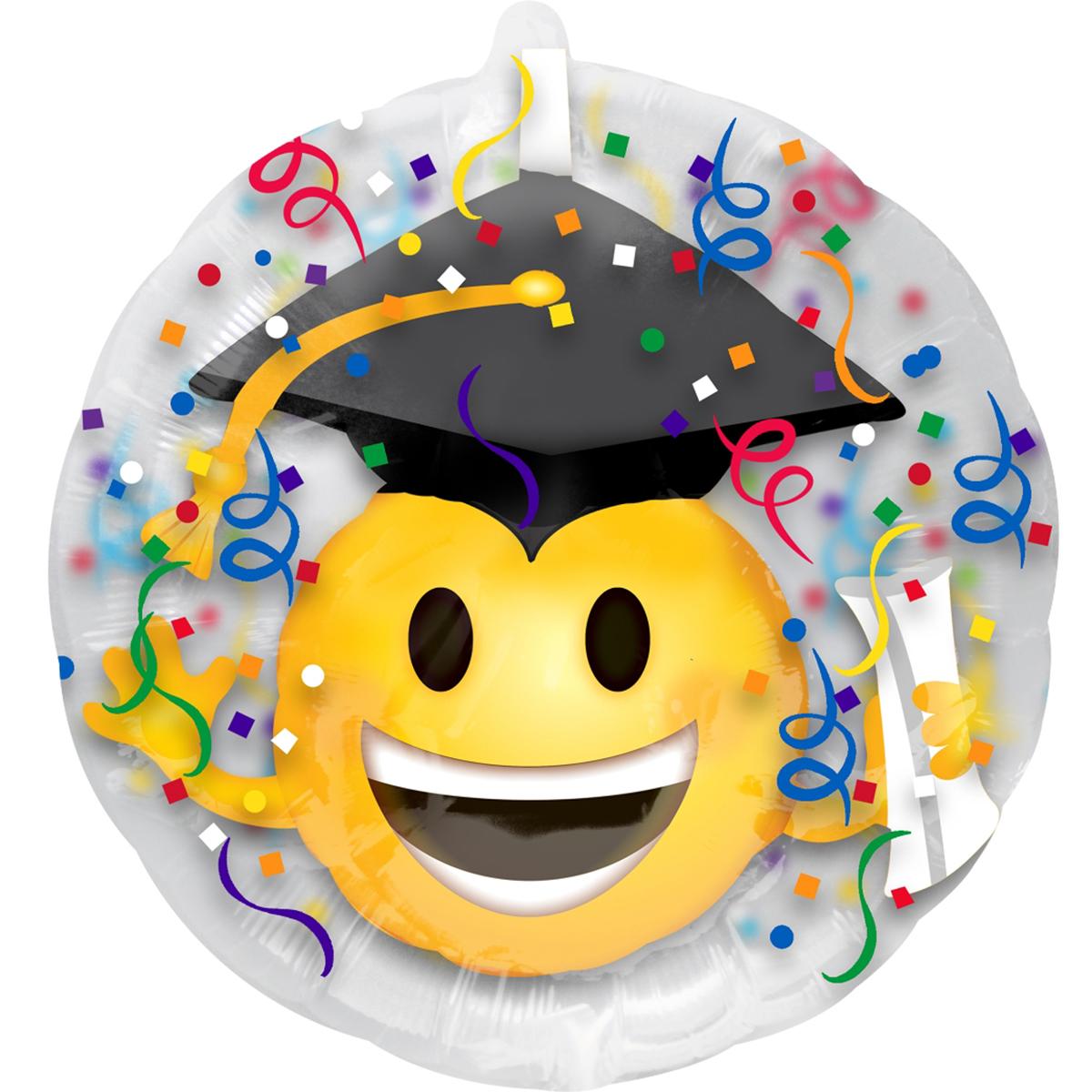 Graduation Emoticon Insider Balloon 60cm Balloons & Streamers - Party Centre - Party Centre