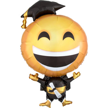 Happy Graduation Emoticon SuperShape 60x88cm Balloons & Streamers - Party Centre - Party Centre