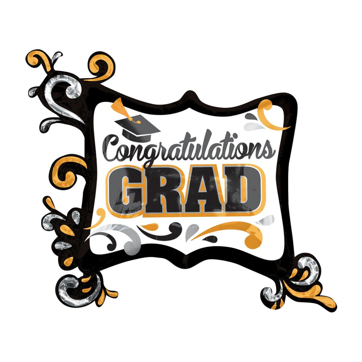 Congratulation Graduation Frame SuperShape Balloons & Streamers - Party Centre - Party Centre