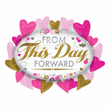 From This Day Forward Marquee SuperShape 31x25in Balloons & Streamers - Party Centre - Party Centre