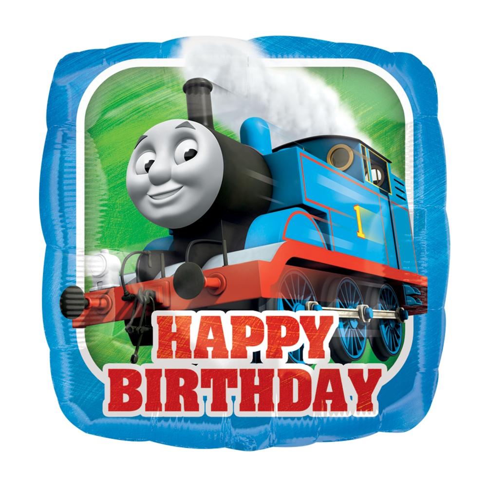 Thomas and The Tank Engine Square Birthday Day Balloon 45cm Balloons & Streamers - Party Centre - Party Centre
