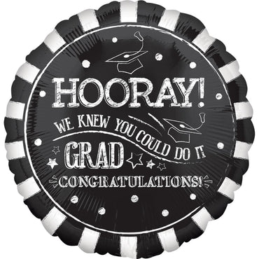 Hooray Graduation Foil Balloon 45cm Balloons & Streamers - Party Centre - Party Centre