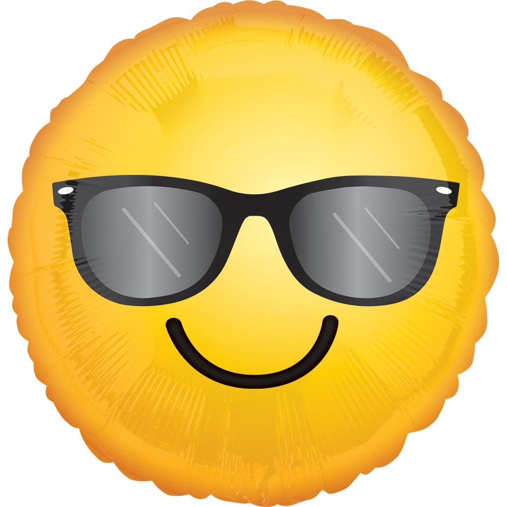 Smiling Sunglass Emoticon Foil Balloon 18in Balloons & Streamers - Party Centre - Party Centre