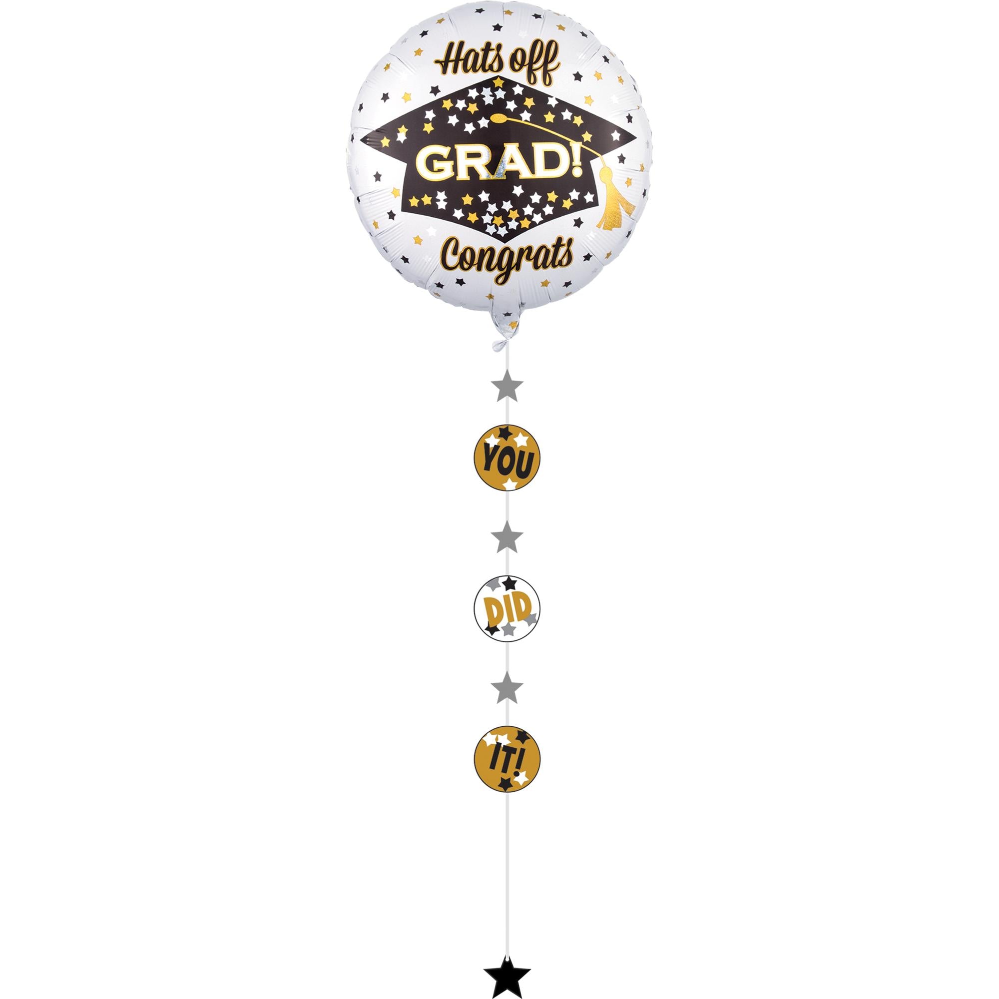 You Did It Graduation Specialty Foil Balloon 81x228cm Balloons & Streamers - Party Centre - Party Centre