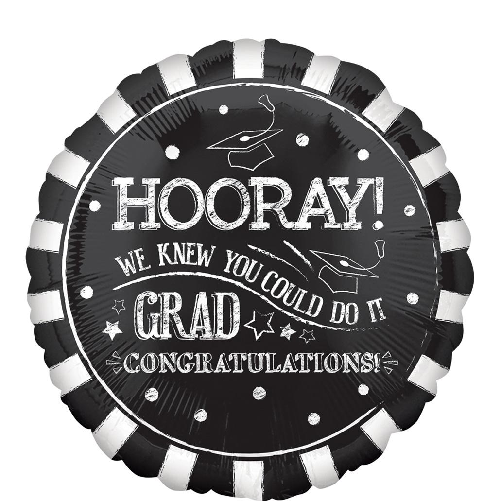 Hooray Grad Jumbo Foil Balloon 28in Balloons & Streamers - Party Centre - Party Centre