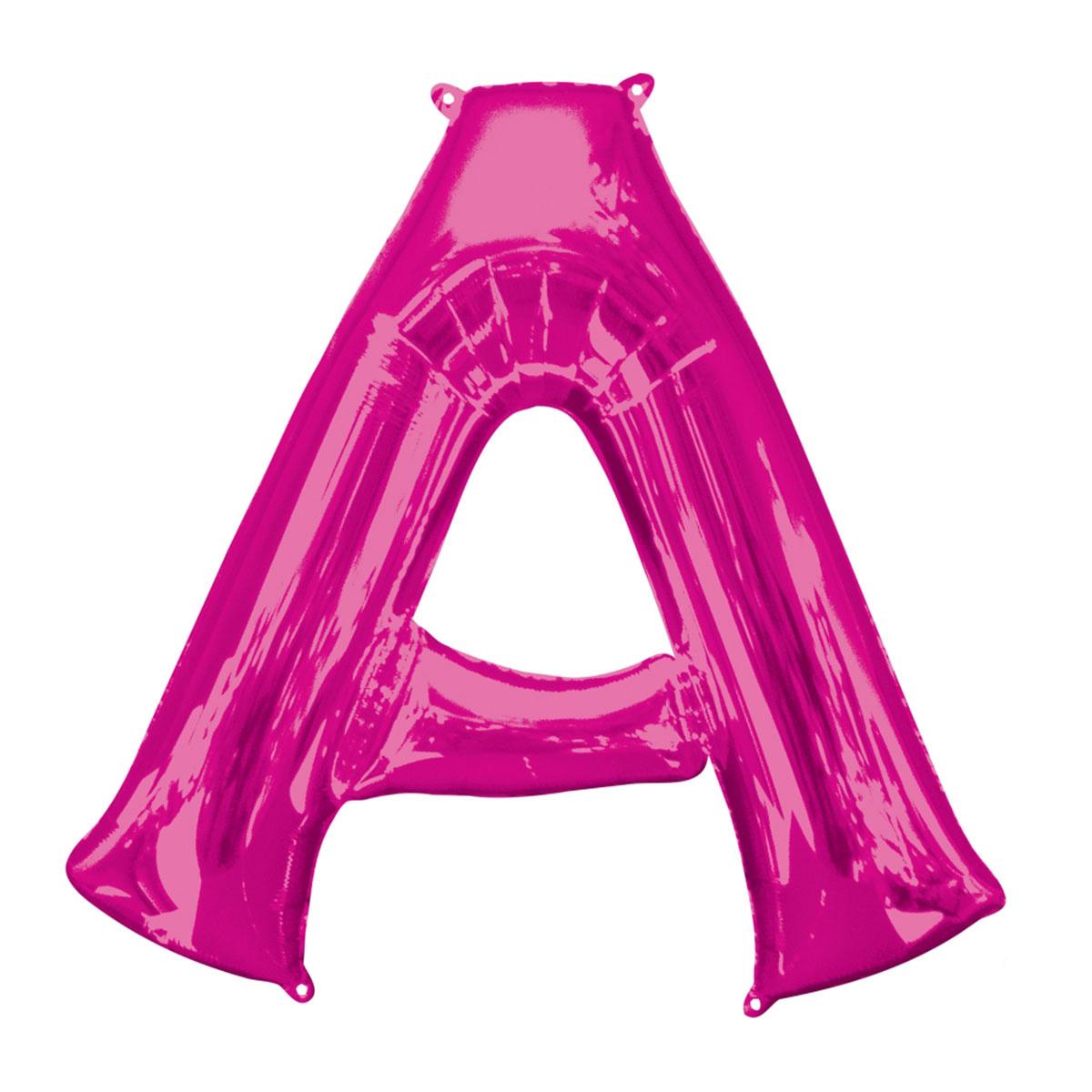 Letter A Pink SuperShape Foil Balloon 53x81cm Balloons & Streamers - Party Centre - Party Centre