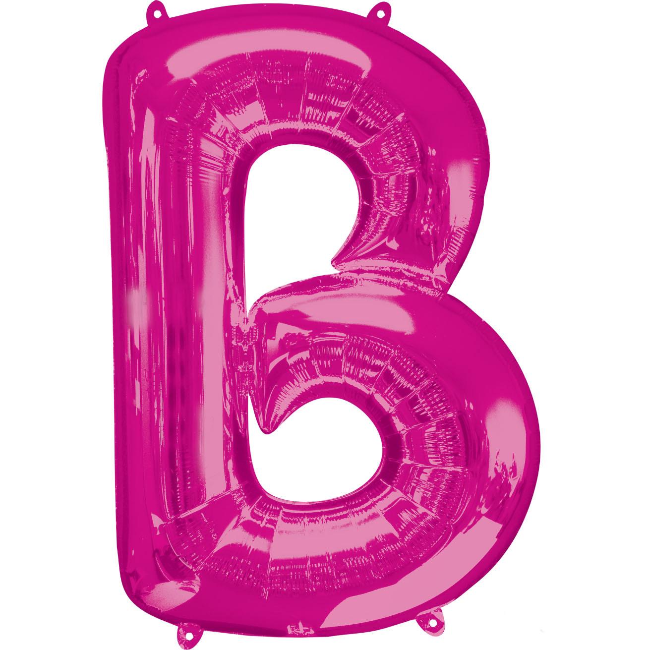 Letter B Pink SuperShape Foil Balloon 53x81cm Balloons & Streamers - Party Centre - Party Centre