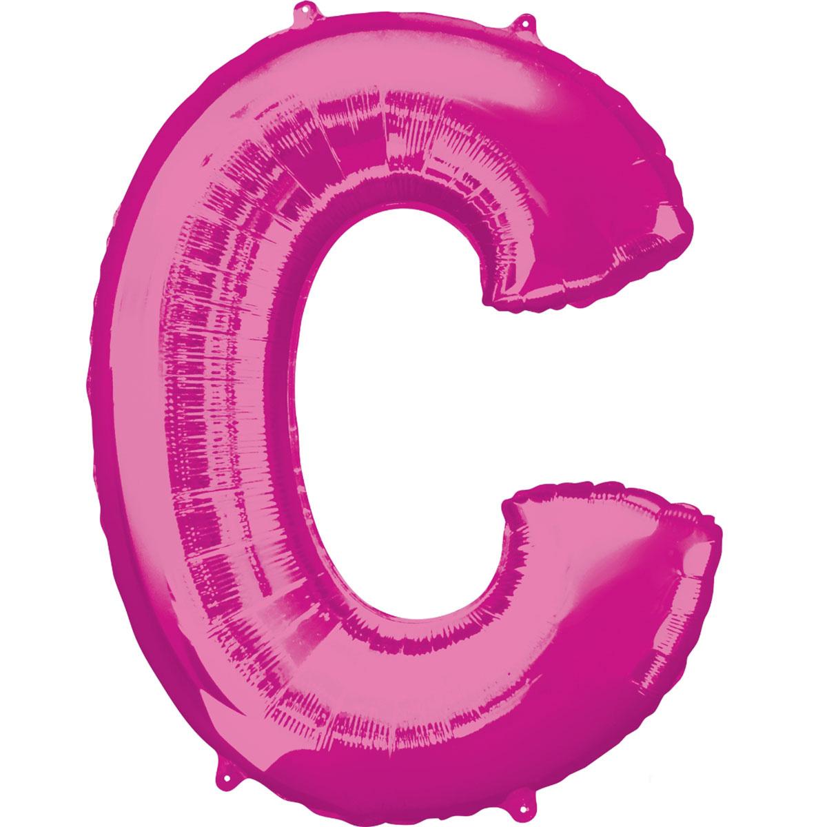Letter C Pink SuperShape Foil Balloon 53x81cm Balloons & Streamers - Party Centre - Party Centre