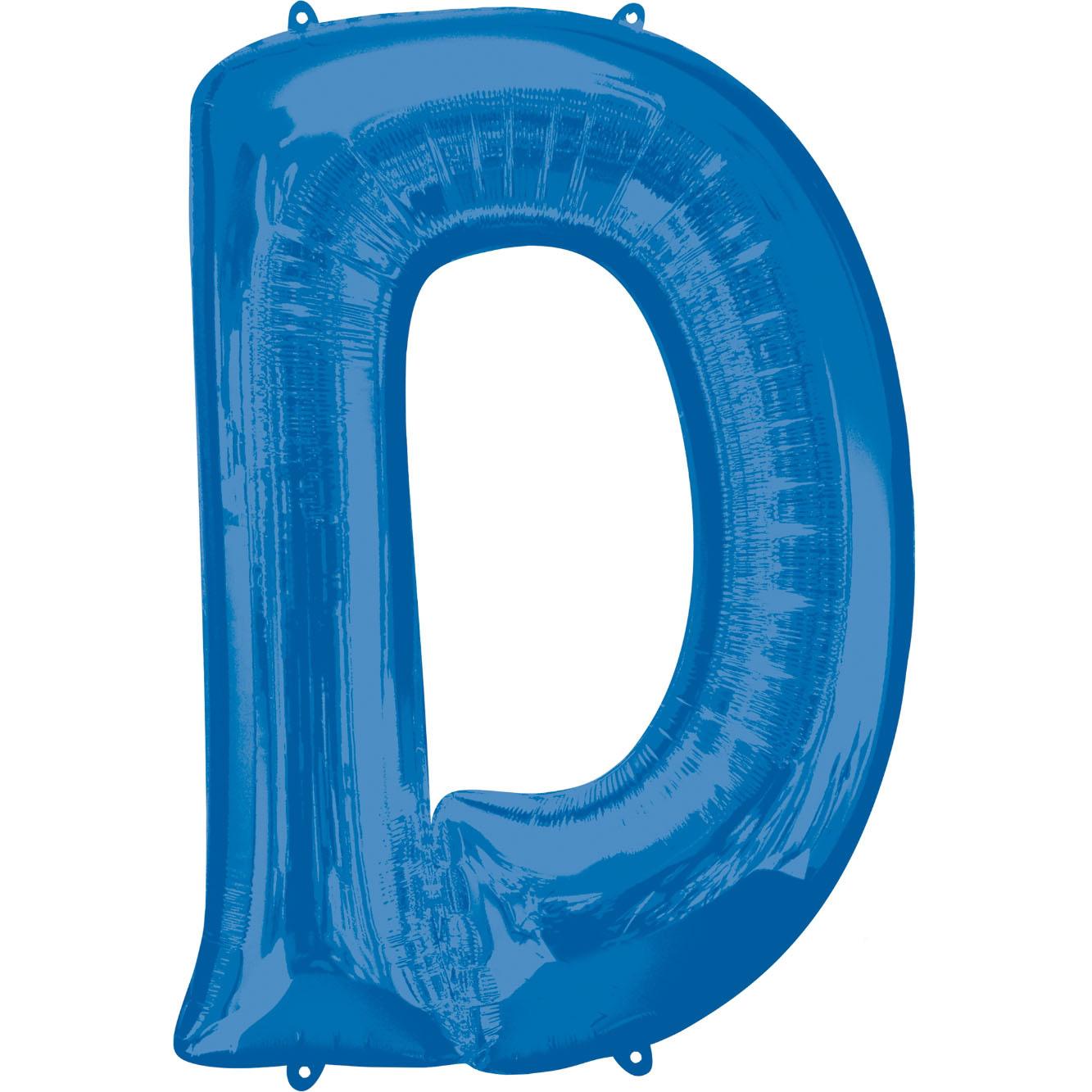 Letter D Blue SuperShape Foil Balloon 53x81cm Balloons & Streamers - Party Centre - Party Centre