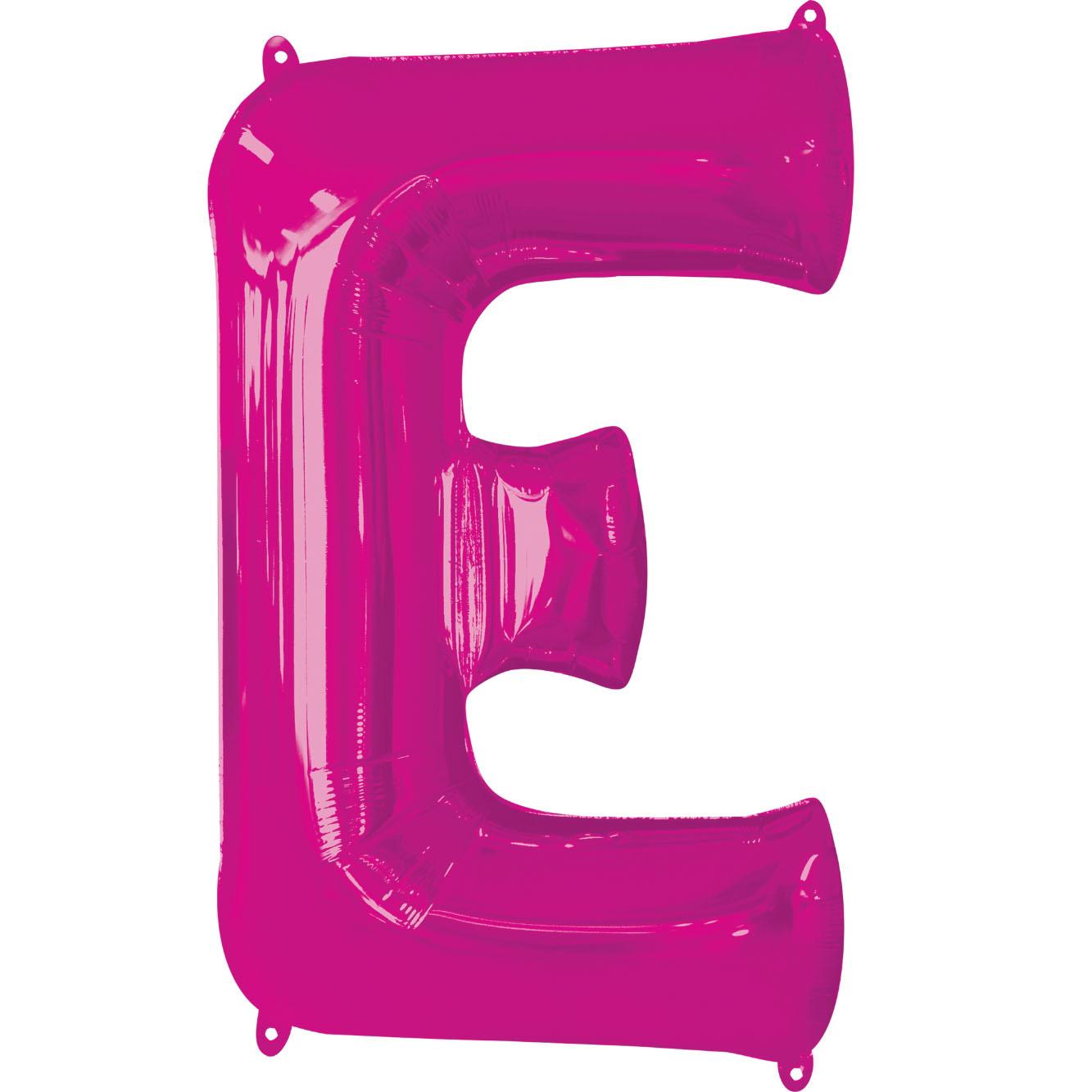 Letter E Pink SuperShape Foil Balloon 53x81cm Balloons & Streamers - Party Centre - Party Centre