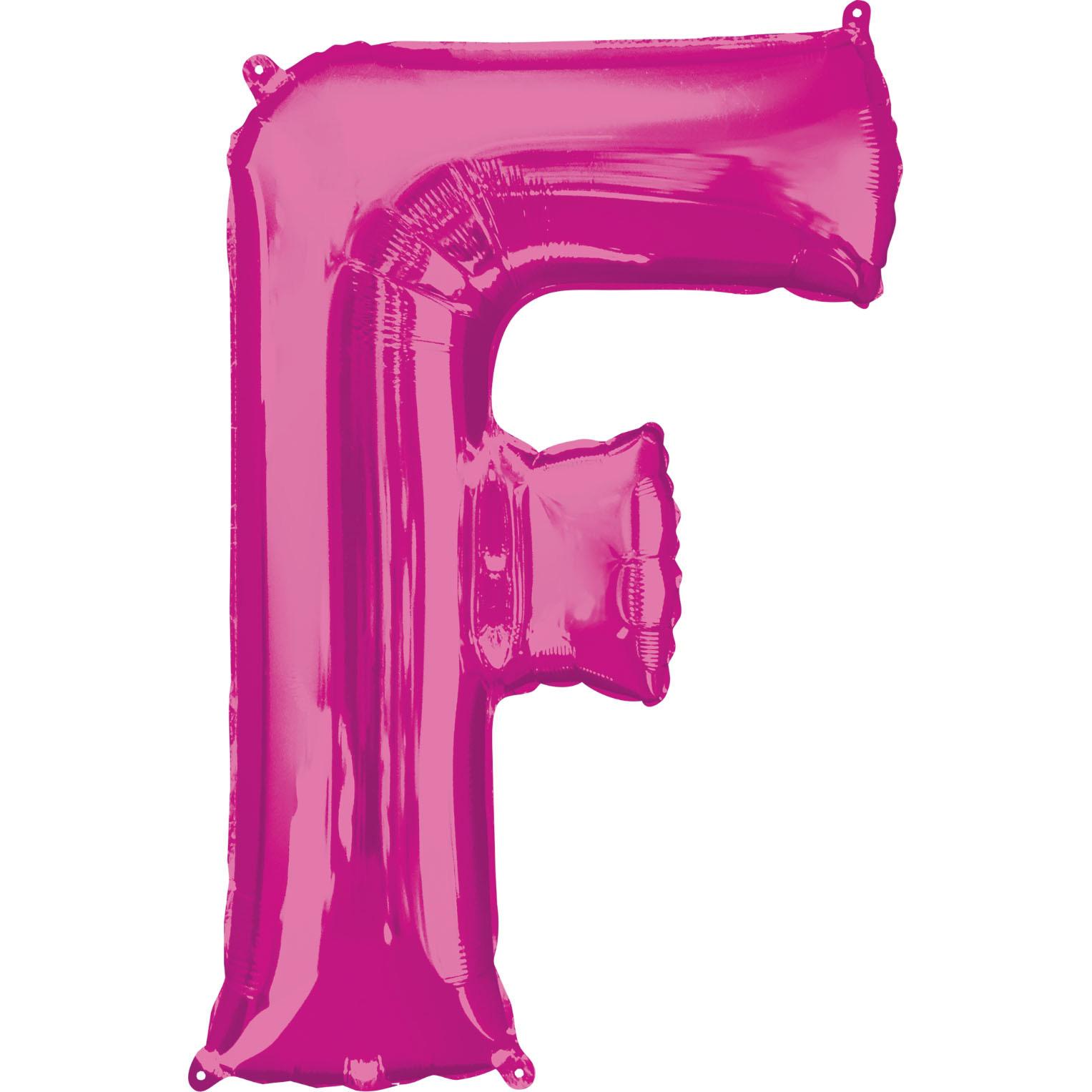 Letter F Pink SuperShape Foil Balloon 53x81cm Balloons & Streamers - Party Centre - Party Centre