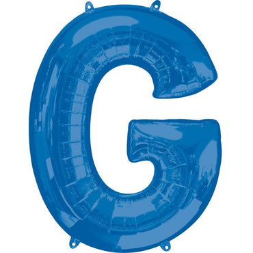 Letter G Blue SuperShape Foil Balloon 53x81cm Balloons & Streamers - Party Centre - Party Centre
