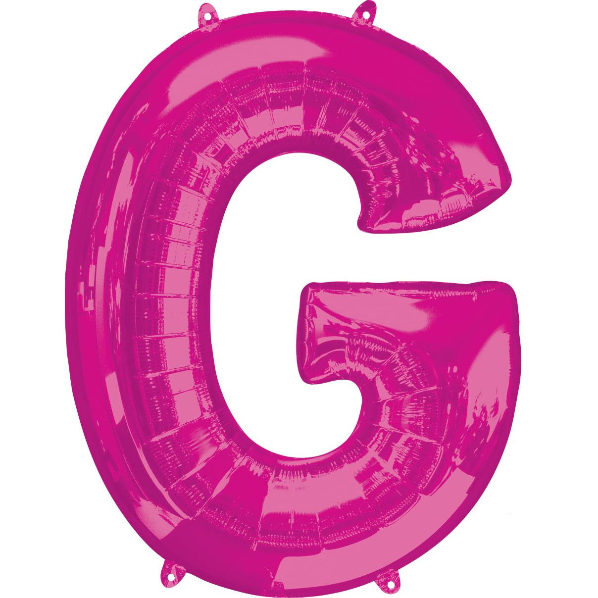 Letter G Pink SuperShape Foil Balloon 53x81cm Balloons & Streamers - Party Centre - Party Centre