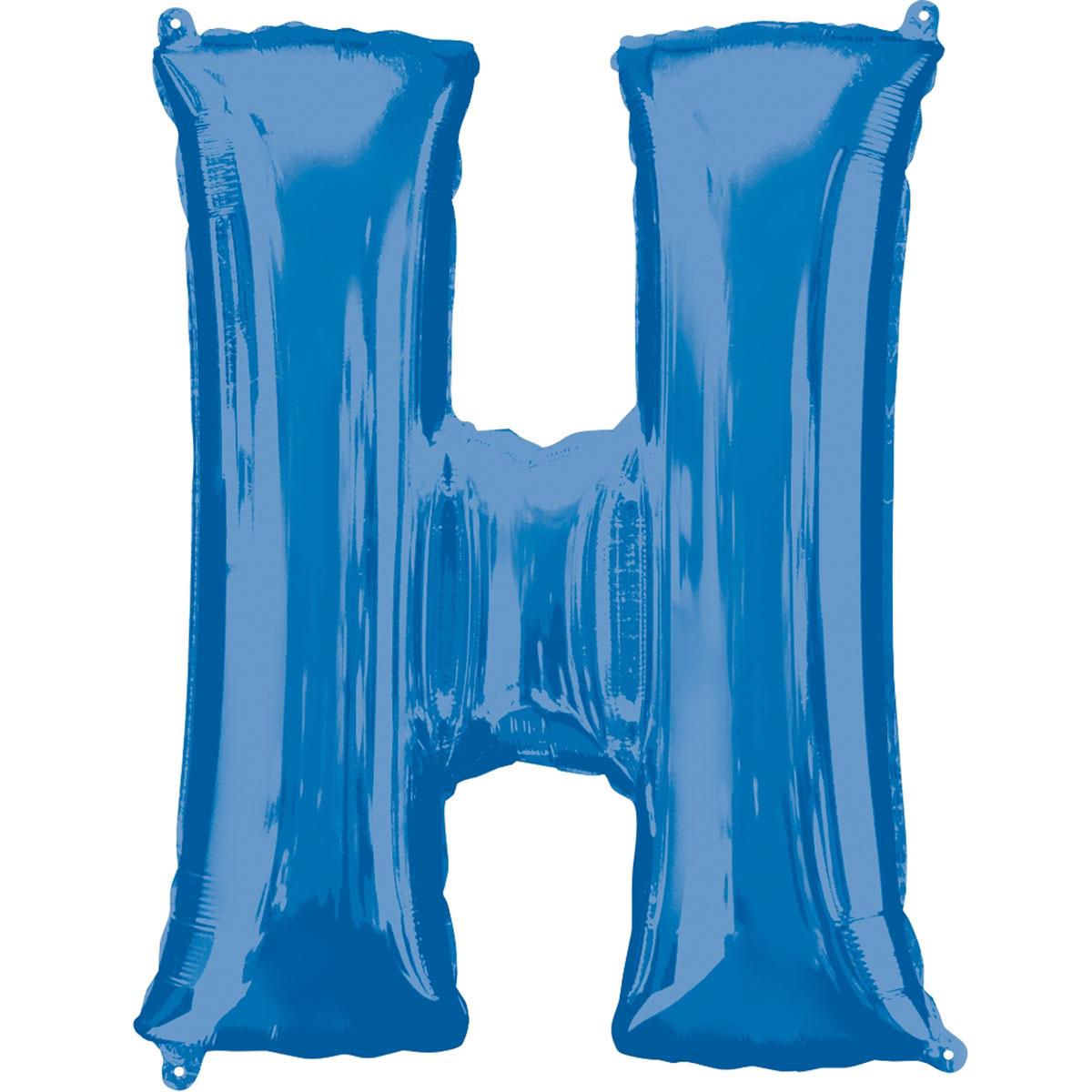 Letter H Blue SuperShape Foil Balloon 53x81cm Balloons & Streamers - Party Centre - Party Centre