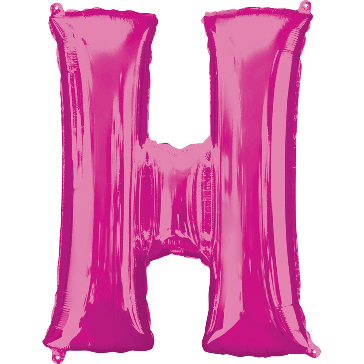 Letter H Pink SuperShape Foil Balloon 53x81cm Balloons & Streamers - Party Centre - Party Centre