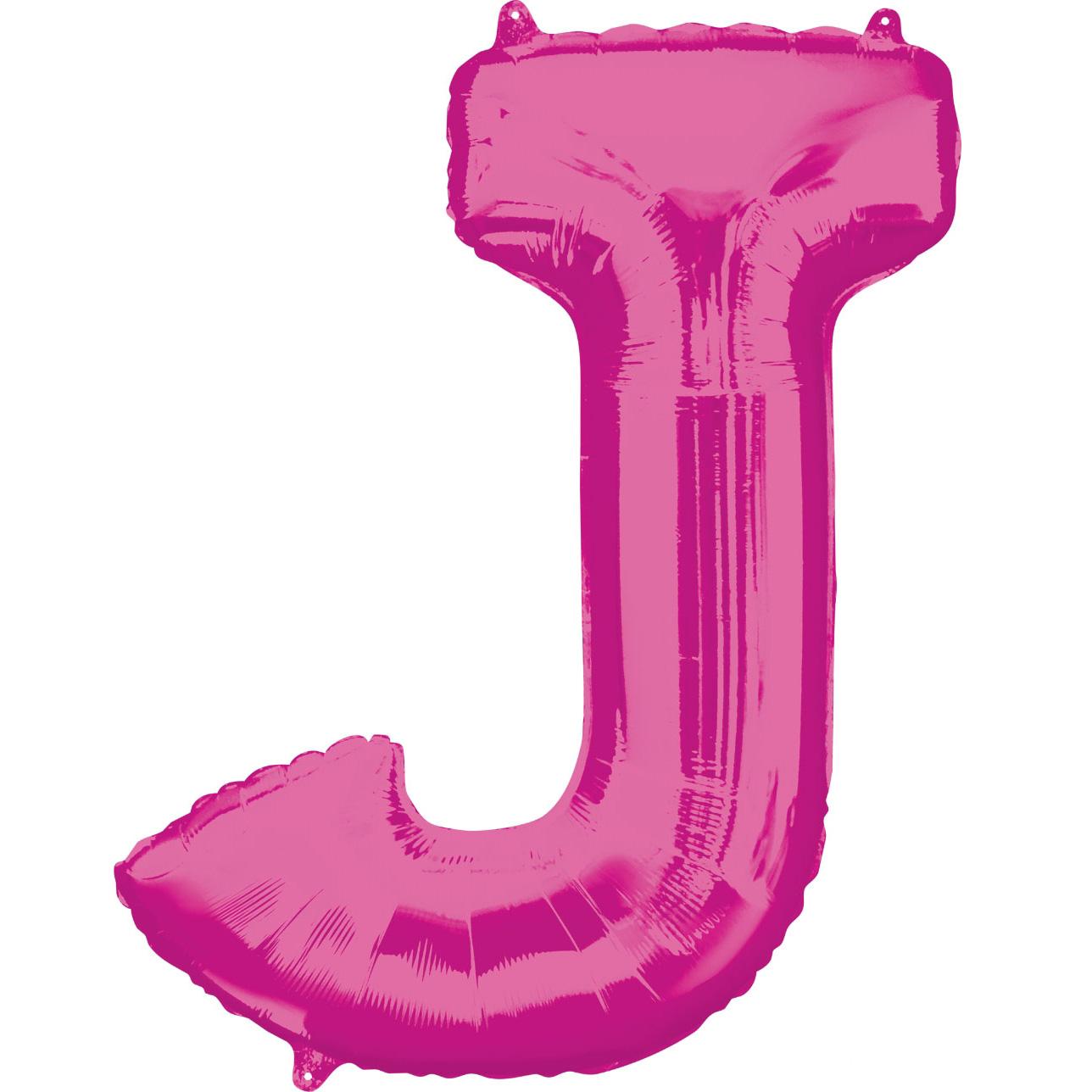 Letter J Pink SuperShape Balloon 58x83cm Balloons & Streamers - Party Centre - Party Centre