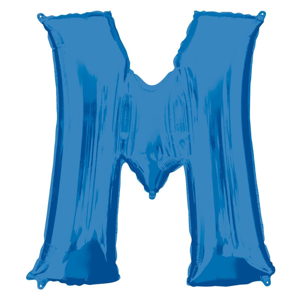 Letter M Blue SuperShape Balloon 82x83cm Balloons & Streamers - Party Centre - Party Centre