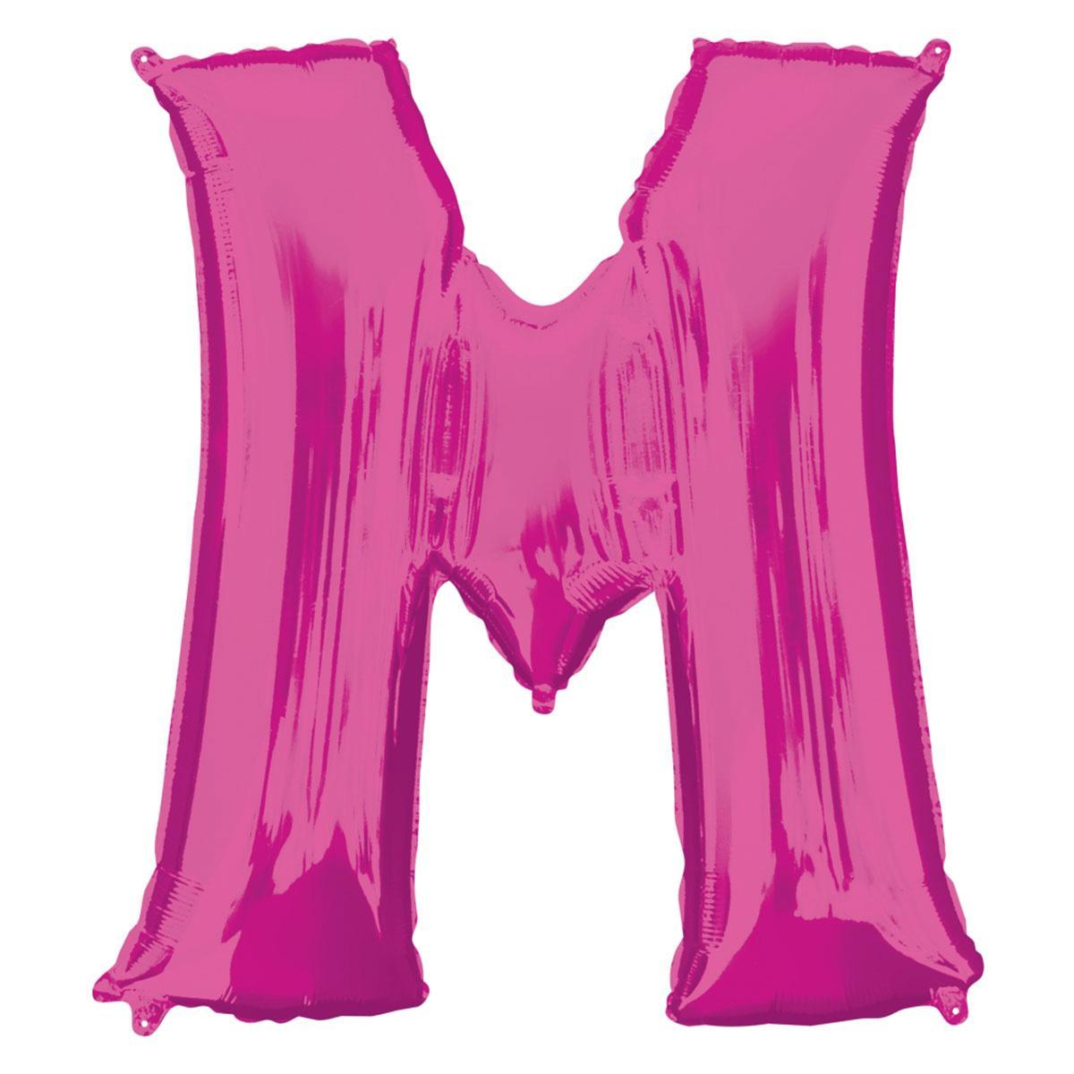 Letter M Pink SuperShape Foil Balloon 53x81cm Balloons & Streamers - Party Centre - Party Centre