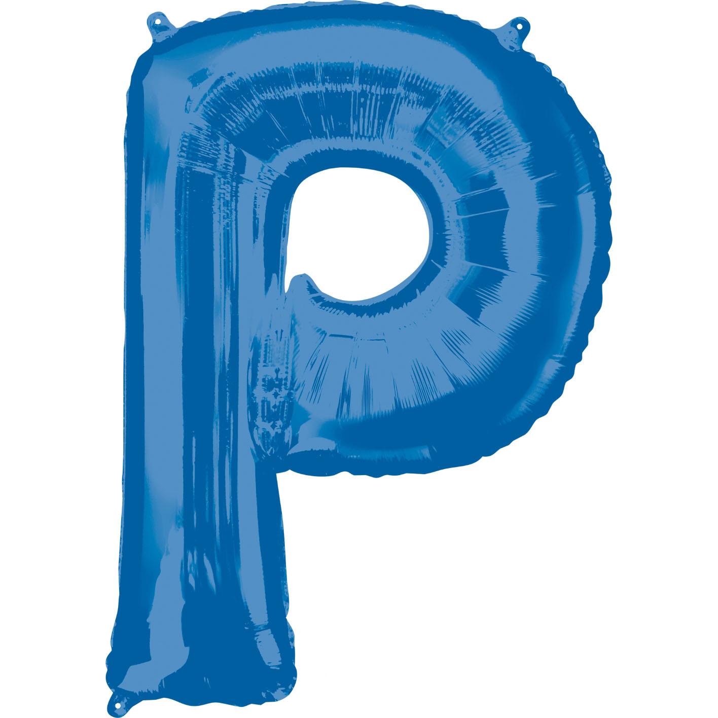 Letter P Blue SuperShape Foil Balloon 53x81cm Balloons & Streamers - Party Centre - Party Centre