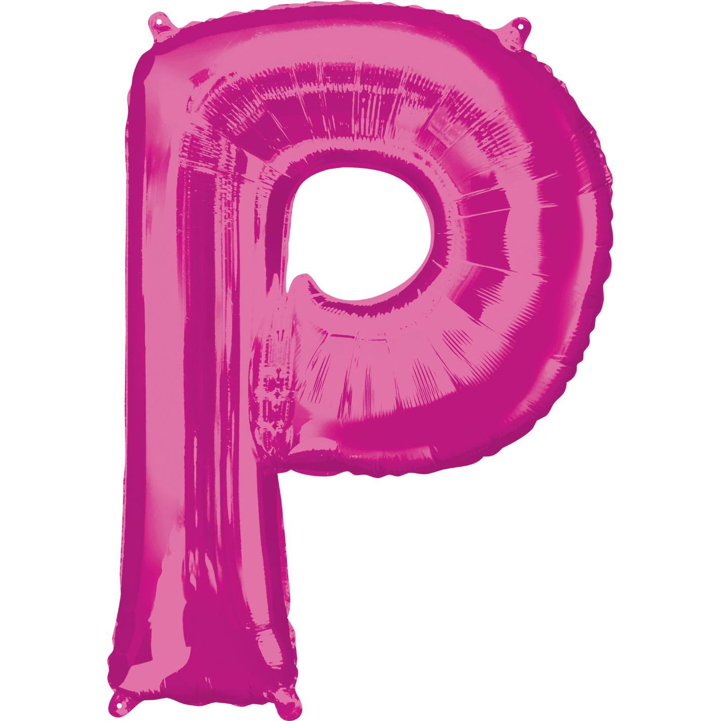 Letter P Pink SuperShape Foil Balloon 53x81cm Balloons & Streamers - Party Centre - Party Centre