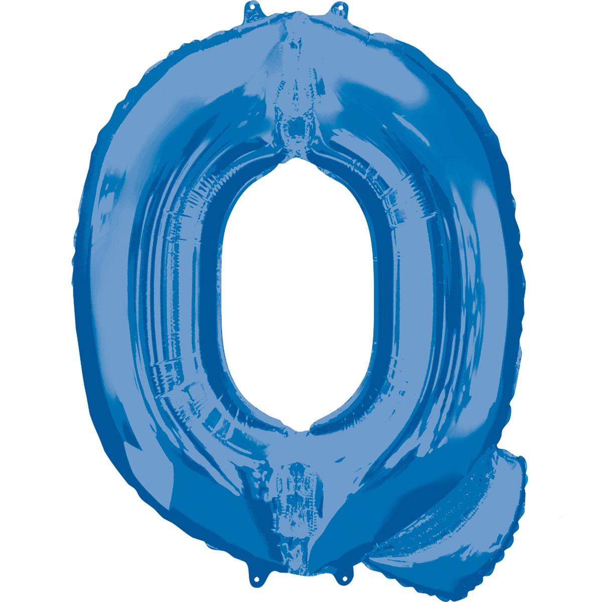 Letter Q Blue SuperShape Balloon 58x83cm Balloons & Streamers - Party Centre - Party Centre