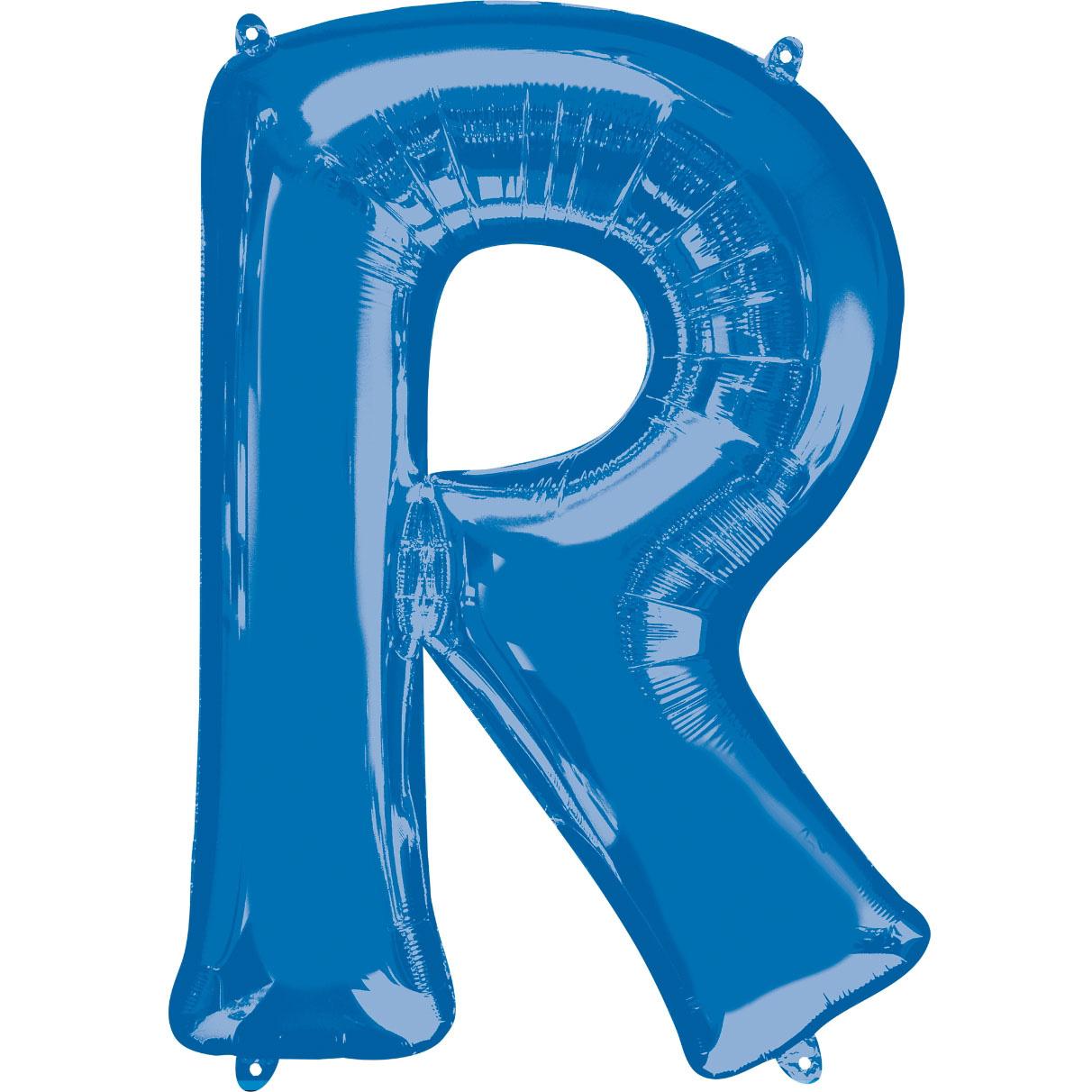 Letter R Blue SuperShape Foil Balloon  53x81cm Balloons & Streamers - Party Centre - Party Centre