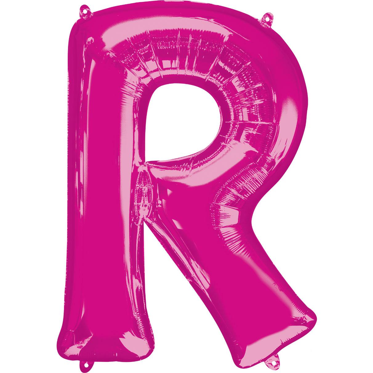 Letter R Pink SuperShape Foil Balloon 53x81cm Balloons & Streamers - Party Centre - Party Centre