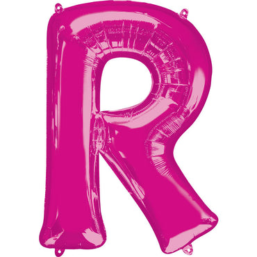 Letter R Pink SuperShape Foil Balloon 53x81cm Balloons & Streamers - Party Centre - Party Centre