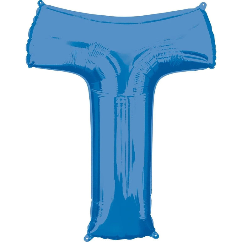Blue Letter SuperShape Foil Balloons