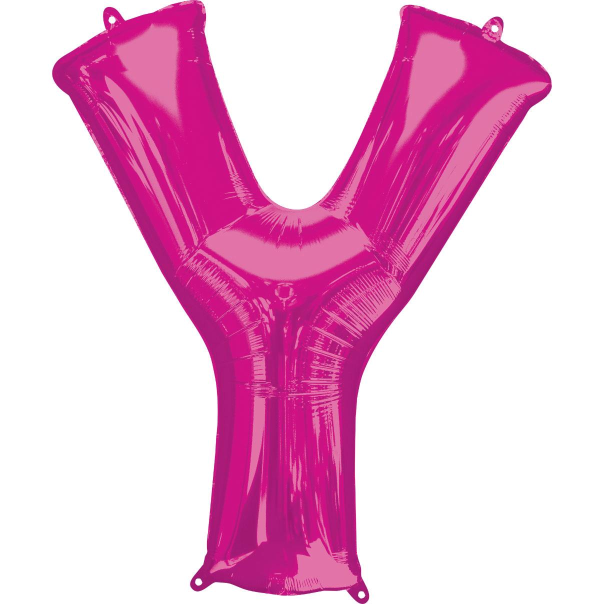 Letter Y Pink SuperShape Foil Balloon 53x81cm Balloons & Streamers - Party Centre - Party Centre