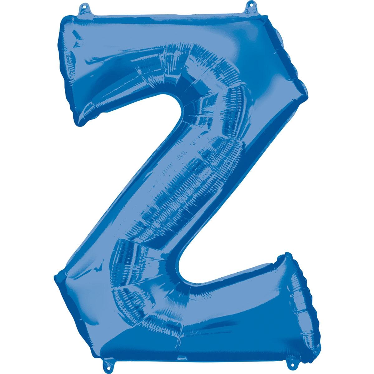 Letter Z Blue SuperShape Foil Balloon 53x81cm Balloons & Streamers - Party Centre - Party Centre