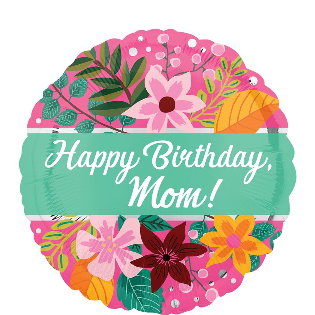 Happy Birthday Mom Bouquet Foil Balloon 18in Balloons & Streamers - Party Centre - Party Centre