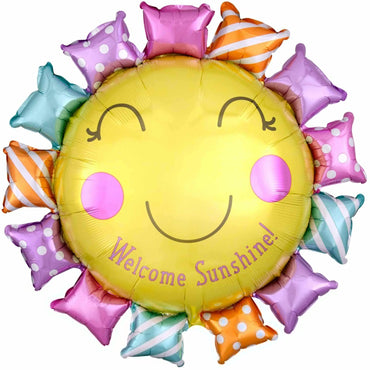 Welcome Sunshine Baby SuperShape Balloon 68in Balloons & Streamers - Party Centre - Party Centre