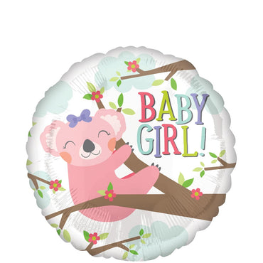 Baby Koala Girl Foil Balloon 45cm Balloons & Streamers - Party Centre - Party Centre