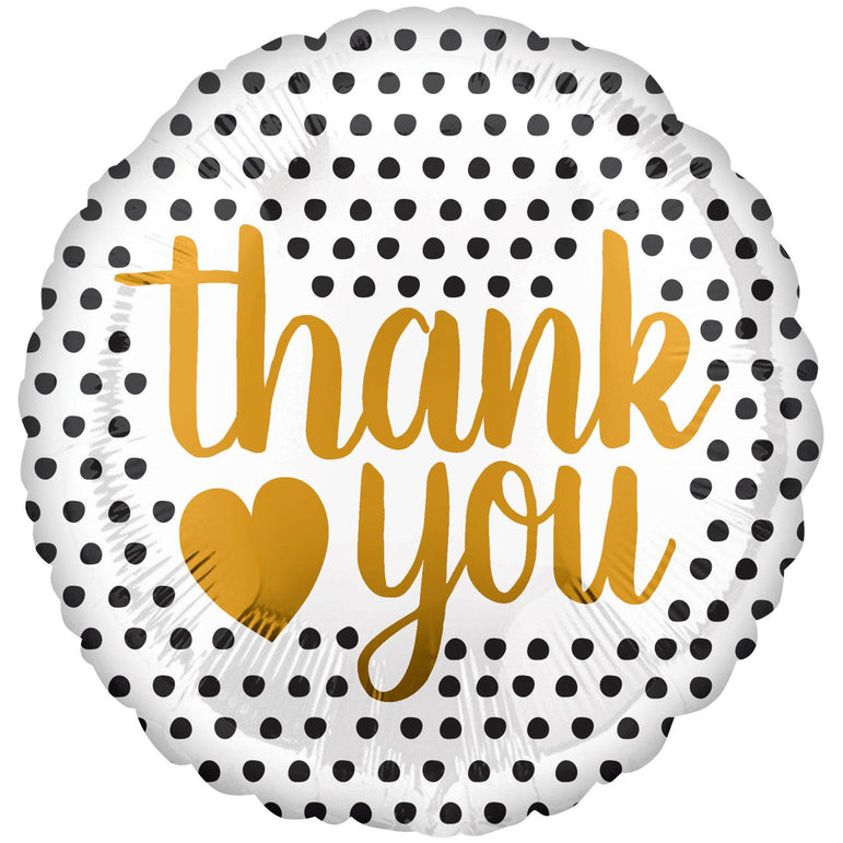 Thank You Modern Dots Foil Balloon 45cm Balloons & Streamers - Party Centre