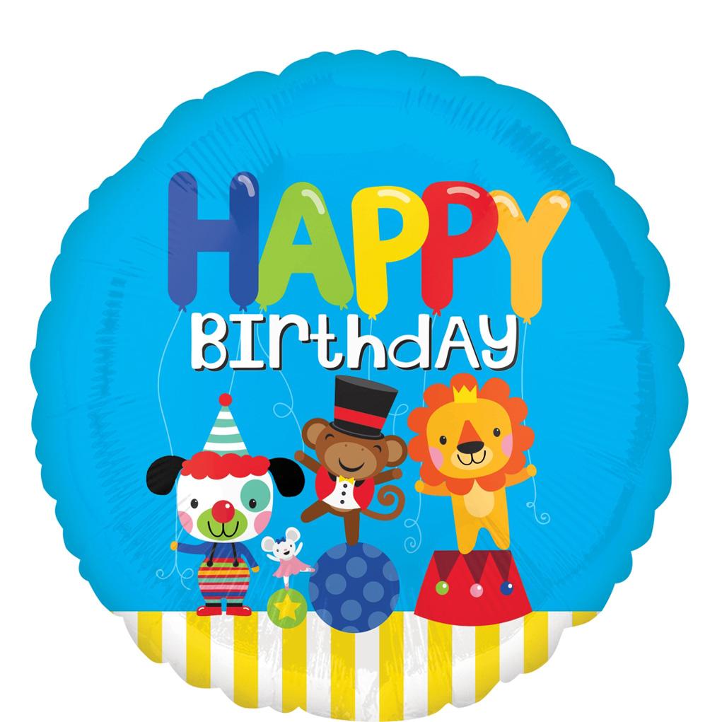 Happy Birthday Circus Fun Foil Balloon 45cm Balloons & Streamers - Party Centre - Party Centre