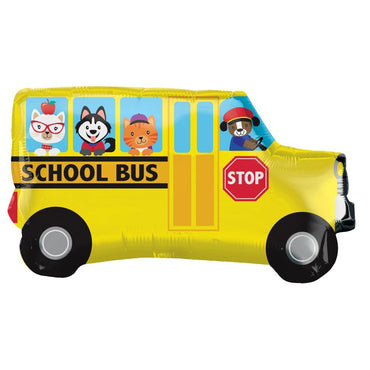 School Bus SuperShape Foil Balloon 76x45cm Balloons & Streamers - Party Centre - Party Centre