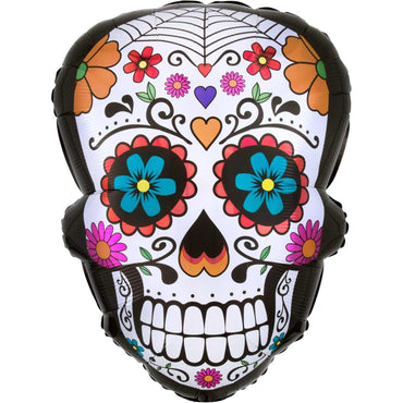Sugar Skull SuperShape Balloon 45x60cm Balloons & Streamers - Party Centre - Party Centre